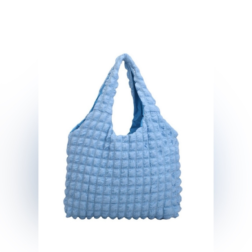 Blue Quilted Women's Bag